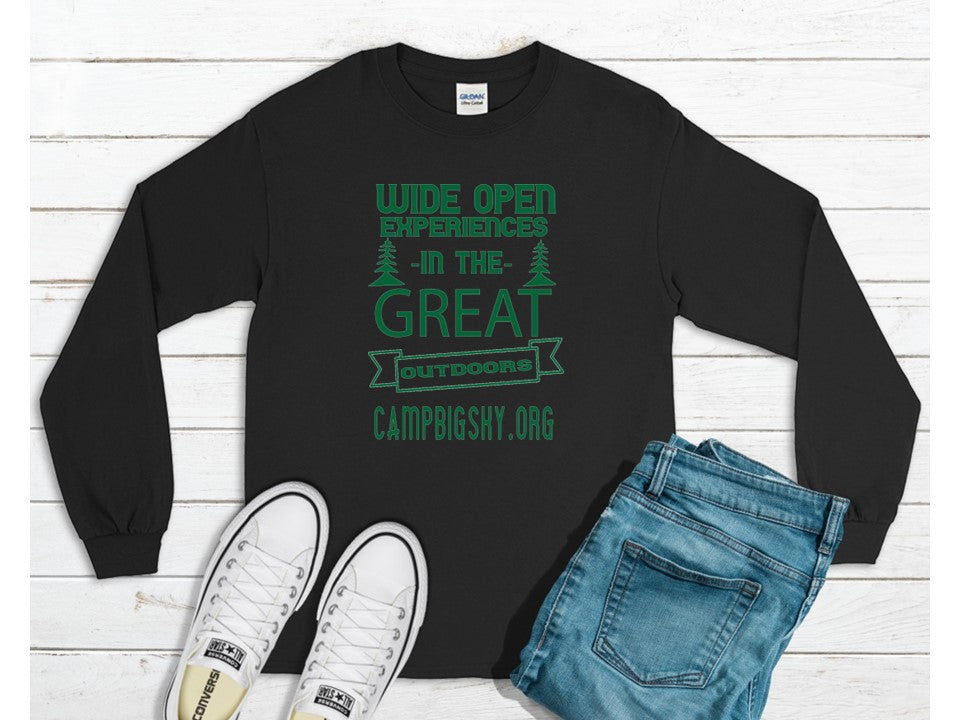 Camp Big Sky Wide Open Spaces Crewneck Sweatshirts