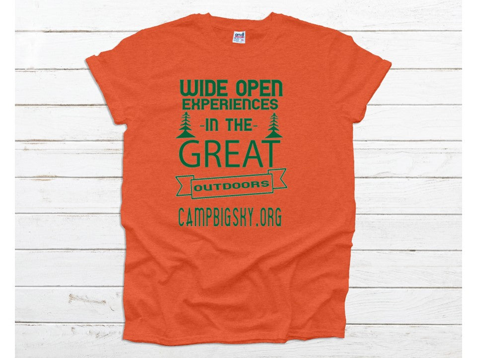 Wide Open Experiences in the Great Outdoors Camp Big Sky T-Shirts