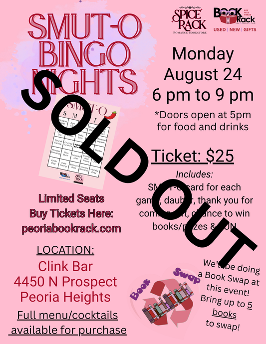 SMUT-O Bingo Night - Monday, August 24 * 6p-9p