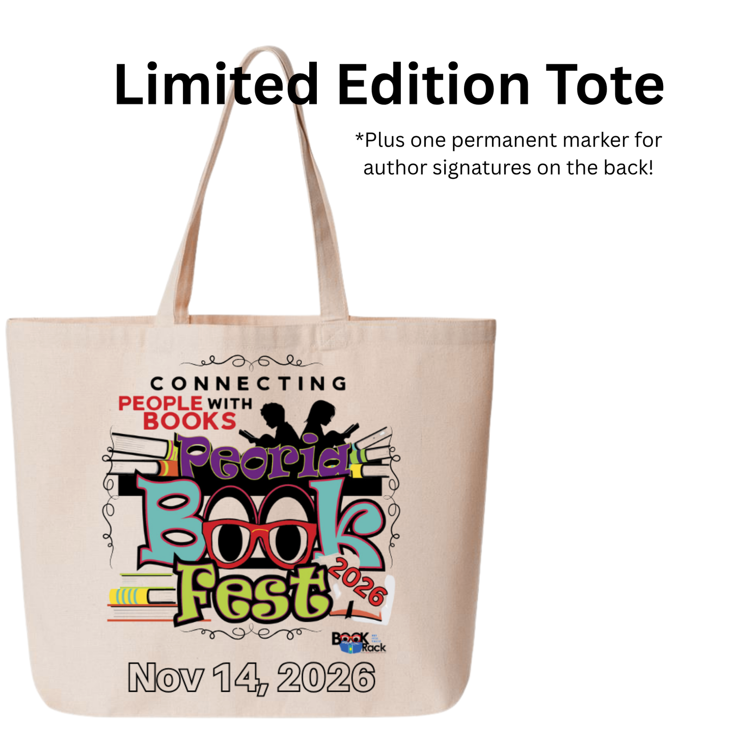Event Tote Bag (Comes with One Permanent Marker for Author Signatures)