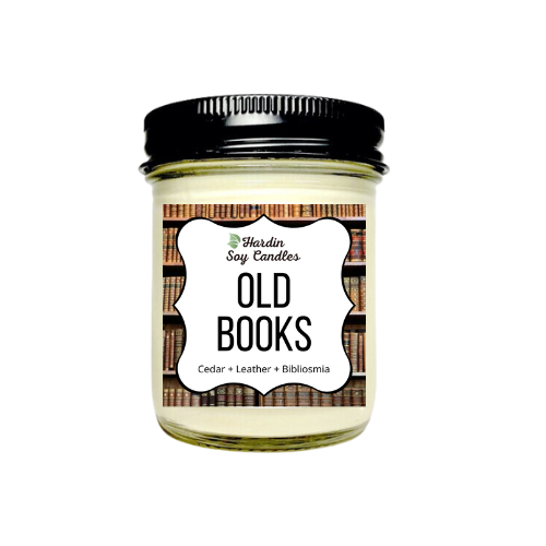Old Books Soy Candle - 8 ounce Jar