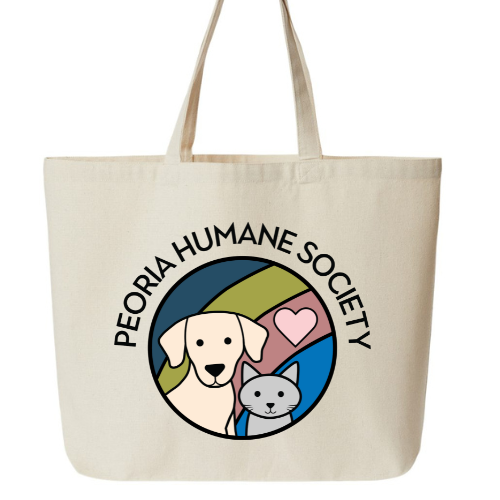 Peoria Humane Society Midweight Gusseted Tote Bags
