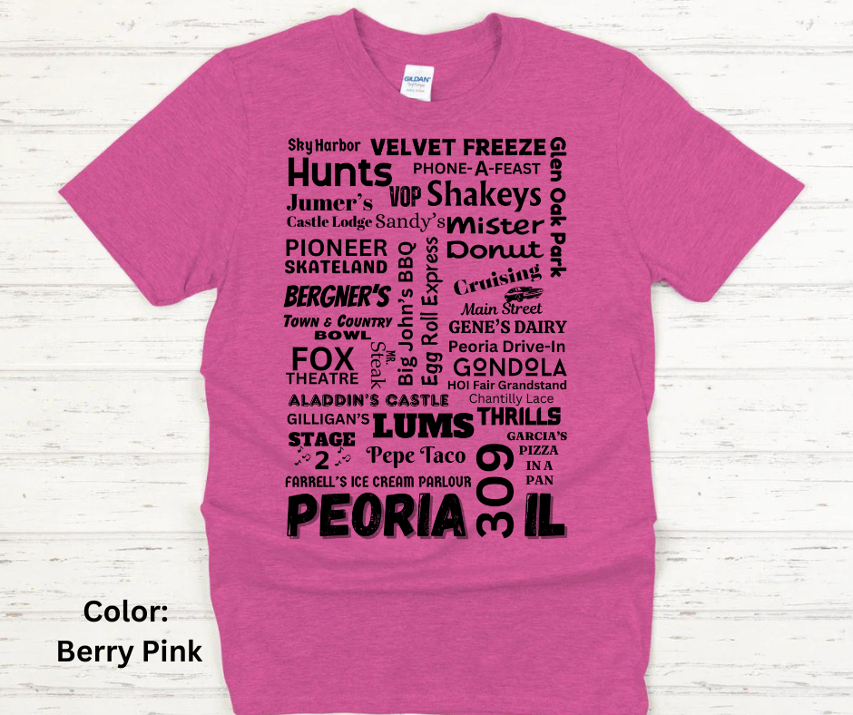Peoria Throwback Short Sleeve Tee!
