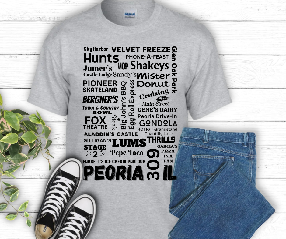 Peoria Throwback Short Sleeve Tee!