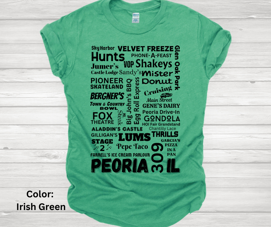 Peoria Throwback Short Sleeve Tee!