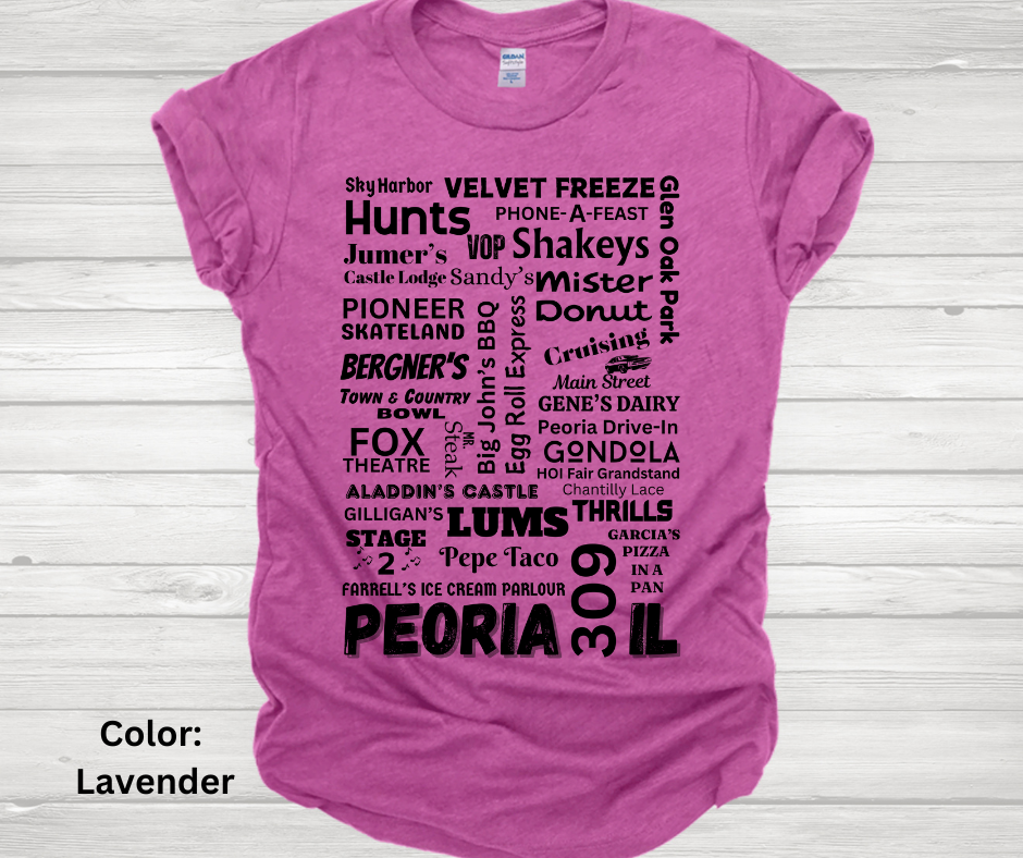 Peoria Throwback Short Sleeve Tee!