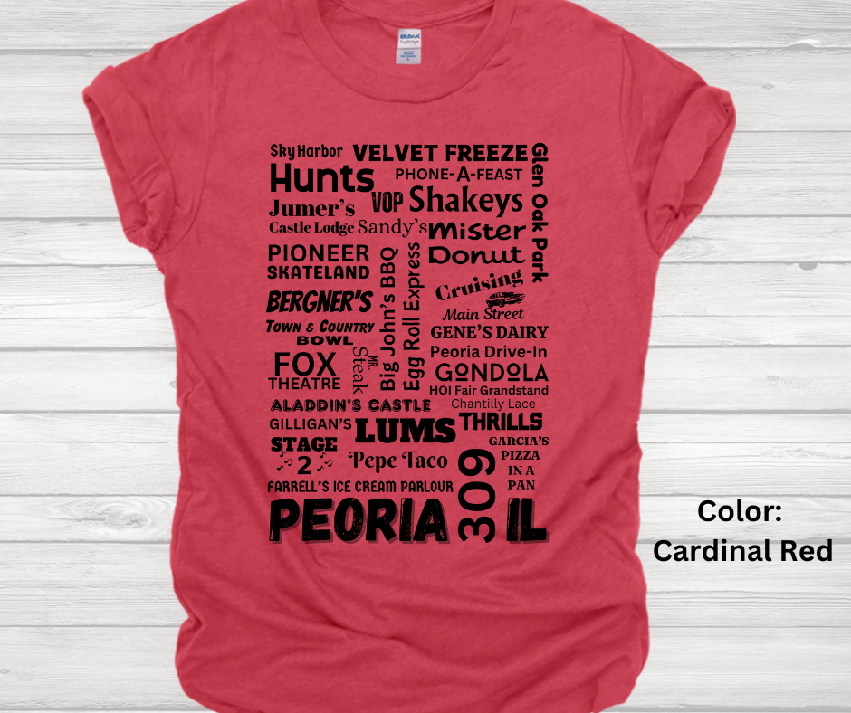 Peoria Throwback Short Sleeve Tee!