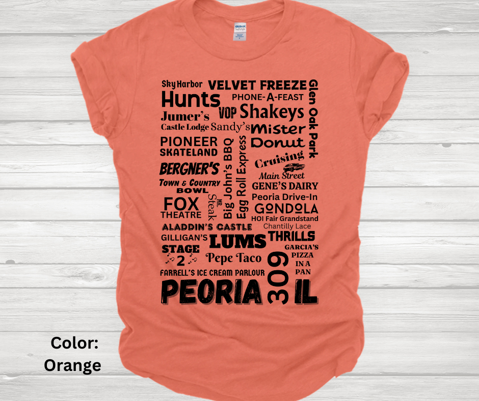 Peoria Throwback Short Sleeve Tee!