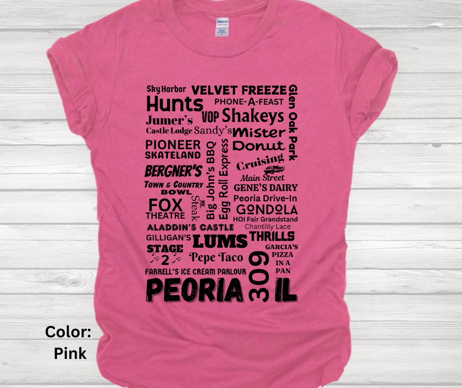Peoria Throwback Short Sleeve Tee!