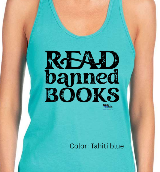 "READ banned books" ladies tank -