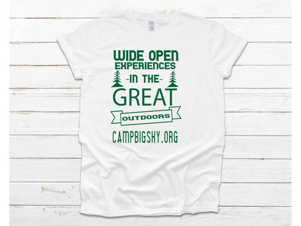 Wide Open Experiences in the Great Outdoors Camp Big Sky T-Shirts