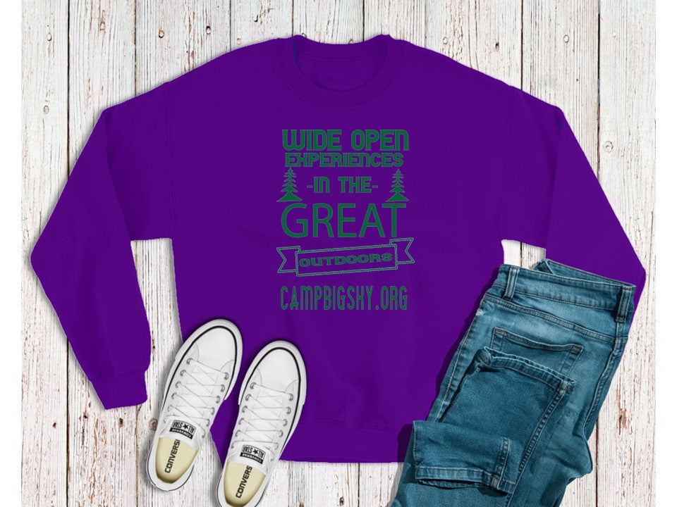 Camp Big Sky Wide Open Spaces Crewneck Sweatshirts
