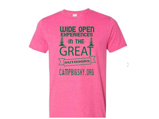Wide Open Experiences in the Great Outdoors Camp Big Sky T-Shirts