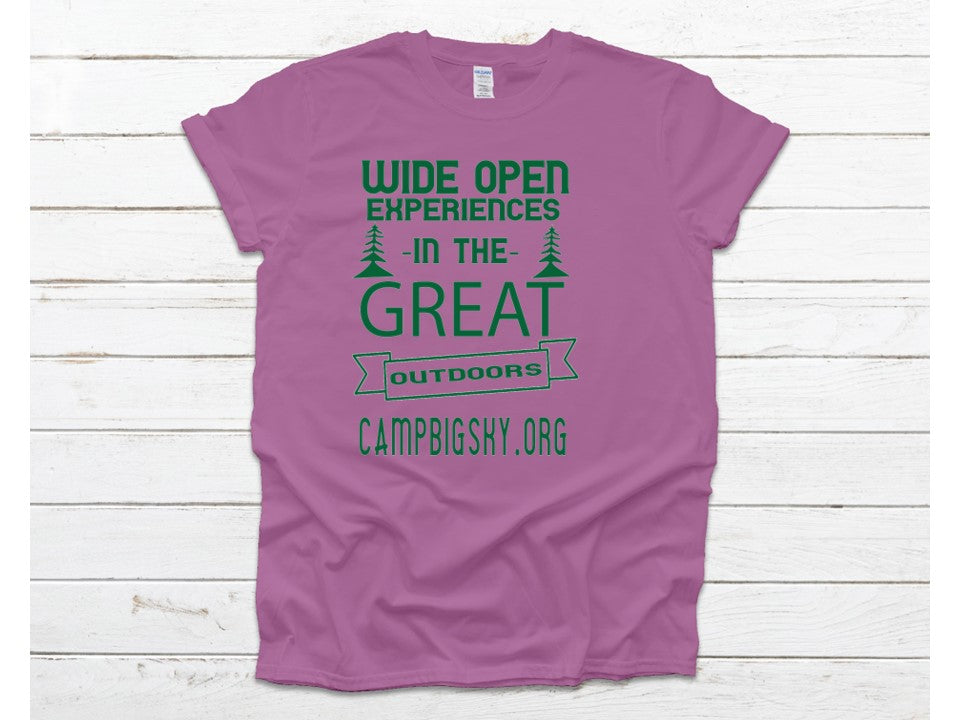 Wide Open Experiences in the Great Outdoors Camp Big Sky T-Shirts