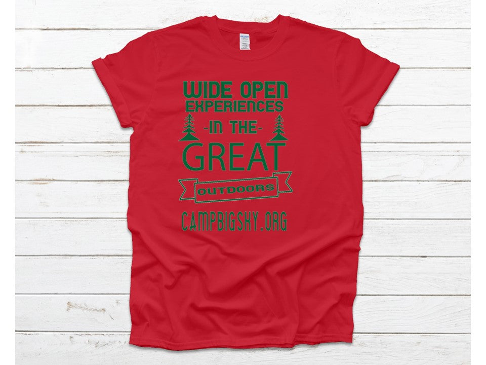 Wide Open Experiences in the Great Outdoors Camp Big Sky T-Shirts