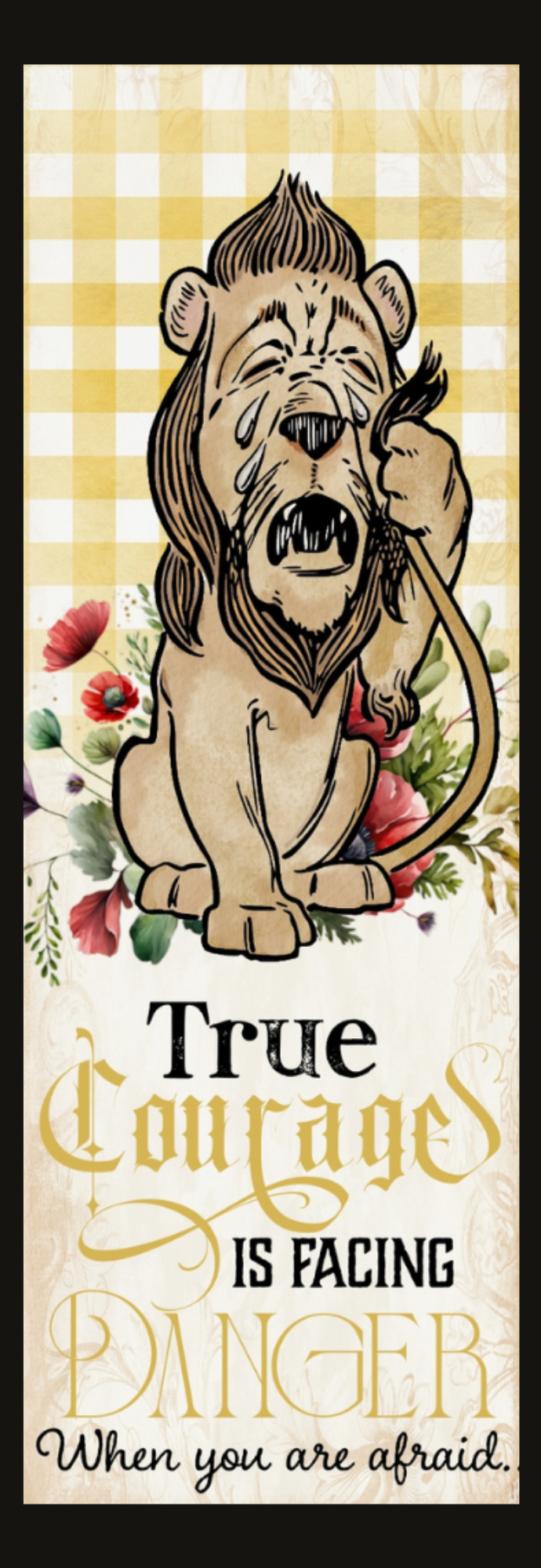 Wizard of Oz Cowardly Lion Bookmark