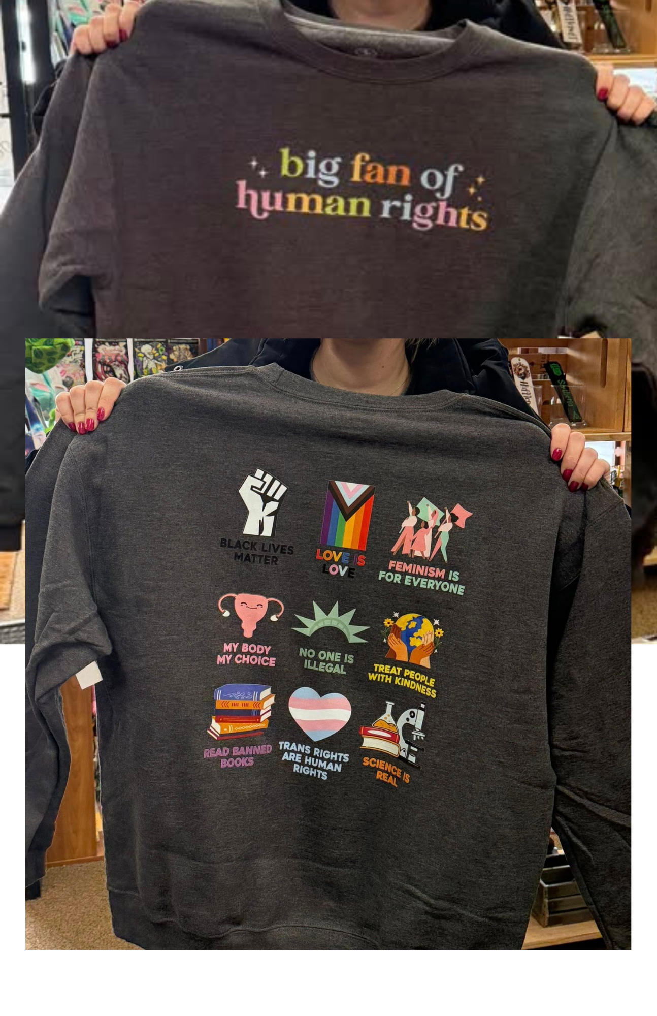 big fan of human rights Crewneck sweatshirt